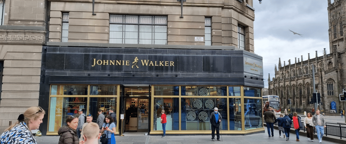 Front of Johnnie Walker Building